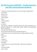 NR 548 &ndash; Final Exam&comma; 2026&sol;2027 &ndash; Certified Questions with 100&percnt; Correct Answers