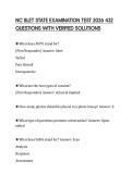 NC BLET STATE EXAMINATION TEST 2026 432 QUESTIONS WITH VERIFIED SOLUTIONS
