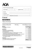 AQA A-LEVEL BUSINESS  PAPER 2 7132&sol;2 2025 Merged Question Paper &plus; Mark Scheme