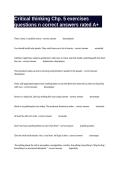 Critical thinking Chp&period; 5 exercises questions n correct answers rated A&plus;