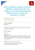 HESI A2 Admission Assessment Actual Exam 2026&sol;2027 &vert; Complete Practice Test with Verified Answers &vert; Grammar&comma; Reading&comma; Math&comma; Biology&comma; Chemistry&comma; Anatomy &vert; Pass Guaranteed - A&plus; Graded