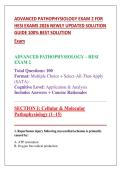 ADVANCED PATHOPHYSIOLOGY EXAM 1 FOR HESI  EXAMS 2026 NEWLY UPDATED SOLUTION GUIDE  100&percnt; BEST SOLUTION