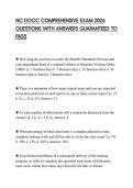 NC DOCC COMPREHENSIVE EXAM 2026 QUESTIONS WITH ANSWERS GUARANTEED TO PASS