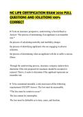 NC LIFE CERTIFICATION EXAM 2026 FULL QUESTIONS AND SOLUTIONS 100&percnt; CORRECT