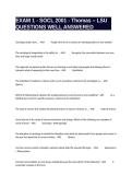 EXAM 1 - SOCL 2001 - Thomas &ndash; LSU QUESTIONS WELL ANSWERED