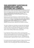 D638 ASSESSMENT QUESTIONS ND ANSWERS WITH COMPLETE SOLUTIONS 100&percnt; CORRECT&excl;&excl;&excl;