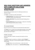WGU D638 QUESTIONS AND ANSWERS WITH COMPLETE SOLUTIONS UPDATED 2026