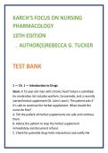2026 Nursing Test Bank &vert; Karch Pharmacology Test Bank Rebecca Tucker &vert; NCLEX-Style Questions for RN&comma; LPN&comma; LVN &vert; Medication Safety MCQs