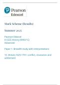 2025 Edexcel 9HI0&sol;1C Paper 1C Mark Scheme