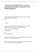 CA STATE LEAD SUPERVISOR EXAM &vert; 111 ACTUAL QUESTIONS AND ANSWERS &vert; 2026 UPDATE &vert; WITH COMPLETE SOLUTION