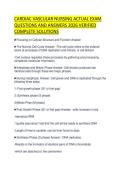 CARDIAC VASCULAR NURSING ACTUAL EXAM QUESTIONS AND ANSWERS 2026 VERIFIED COMPLETE SOLUTIONS