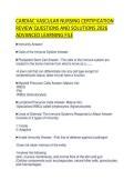 CARDIAC VASCULAR NURSING CERTIFICATION REVIEW QUESTIONS AND SOLUTIONS 2026 ADVANCED LEARNING FILE
