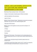 CARDIAC VASCULAR NURSING CERTIFICATION TEST QUESTIONS AND ANSWERS 2026 COMPREHENSIVE STUDY GUIDE