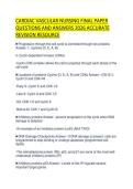 CARDIAC VASCULAR NURSING FINAL PAPER QUESTIONS AND ANSWERS 2026 ACCURATE REVISION RESOURCE