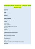 Hematology  Complete Exam Study Guide 2026&sol;2027 with Verified Answers &vert; Newest Version