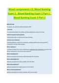 Blood Components  Complete Exam Study Guide 2026&sol;2027 with Verified Answers &vert; Newest Version