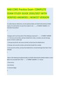 NAB CORE Practice Exam&period;pdf  Complete Exam Study Guide 2026&sol;2027 with Verified Answers &vert; Newest Version