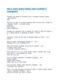 PALS 2025 QUESTIONS AND CORRECT ANSWERS