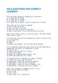 PALS QUESTIONS AND CORRECT ANSWERS
