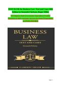 TEST BANK for Business Law&colon; Text and Cases 16th Edition by Kenneth Clarkson&comma; Roger Miller All Chapters Fully Covered plus Appendices&vert; Verified Questions & 100&percnt; Accurate Answers for Exam Preparations&vert; A&plus; PASS ASSURED
