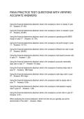 FMVA PRACTICE TEST QUESTIONS WITH VERIFIED ACCURATE ANSWERS