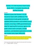 Florida Two Fifteen Insurance  Complete Exam Study Guide 2026&sol;2027 with Verified Answers &vert; Newest Version