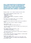 PALS- RECOGNITION OF RESPIRATORY DISTRESS & FAILURE &lpar;FUNDAMENTAL ISSUES ASSOC WITH RESP PROBLEMS&rpar; QUESTIONS AND CORRECT ANSWERS