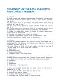 AHA PALS PRACTICE EXAM QUESTIONS AND CORRECT ANSWERS
