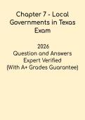 Chapter 7 Local Governments in Texas &ndash; Study Guide & Notes PDF