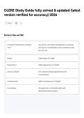 OLERE Study Guide fully solved & updated &lpar;latest version verified for accuracy&rpar; 2026