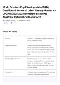World Scholars Cup EXAM &lpar;updated 2026&rpar; Questions & Answers &vert; Latest Already Graded A&plus; UPDATE 2025&vert;2026 &lpar;complete solutions&rpar; ASSURED SUCCESS&sol;GRADED A&plus;&excl;&excl;&excl;