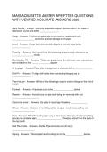 MASSACHUSETTS MASTER PIPEFITTER QUESTIONS WITH VERIFIED ACCURATE ANSWERS 2026