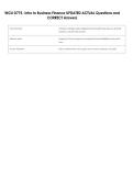 WGU D775- Intro to Business Finance UPDATED ACTUAL Questions and  CORRECT Answers 