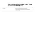 Intro to Business Finance &lpar;D775 WGU&rpar; UPDATED ACTUAL  Questions and CORRECT Answers 