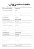 D775 Study Set NEW UPDATED ACTUAL Questions and  CORRECT Answers