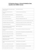 D775 Business Finance - PA Test &num;2 UPDATED ACTUAL  Questions and CORRECT Answers 