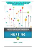 Test Bank for Effective Leadership and Management in Nursing&comma; Ninth Edition by Eleanor Sullivan &mdash; Latest Update 2026 &bull; A&plus; Exam Prep
