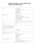 MEDS 581 Final Review - Lecture 19 UPDATED ACTUAL  Questions and CORRECT Answers