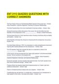 ENT 2113 QUIZZES QUESTIONS WITH CORRECT ANSWERS 
