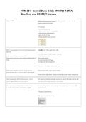 NURS 581 - Exam 2 Study Guide UPDATED ACTUAL  Questions and CORRECT Answers