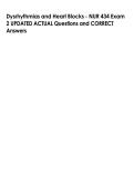 Dysrhythmias and Heart Blocks - NUR 434 Exam  2 UPDATED ACTUAL Questions and CORRECT  Answers