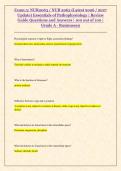 Exam 3&colon; NUR2063 &sol; NUR 2063 &lpar;Latest 2026 &sol; 2027 Update&rpar; Essentials of Pathophysiology &vert; Review Guide Questions and Answers &vert;&period;&period;&period;