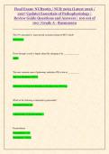 Final Exam&colon; NUR2063 &sol; NUR 2063 &lpar;Latest 2026 &sol; 2027 Update&rpar; Essentials of Pathophysiology &vert; Review Guide Questions and Answe&period;&period;&period;