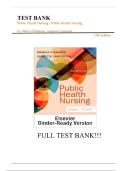 TEST BANK for Public Health Nursing&colon; Population-Centered Health Care in the Community&comma; 11th Edition by Marcia Stanhope & Jeanette Lancaster