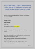 CPFA Exam Version 1 Newest Exam Preparation  Newest 2026-2027 With Complete Questions And  Correct Detailed Answers&vert; Brand New Version 