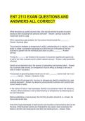 ENT 2113 EXAM QUESTIONS AND ANSWERS ALL CORRECT