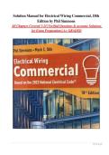 Solution Manual for Electrical Wiring Commercial&comma; 18th Edition &mdash; Phil Simmons&comma; Ray Mullin & Mark Ode &vert; Updated 2026 &vert; 100&percnt; Pass Guarantee