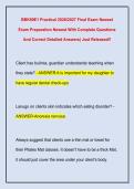BBK99E1 Practical 2026&sol;2027 Final Exam Newest  Exam Preparation Newest With Complete Questions  And Correct Detailed Answers&vert; Just Released&excl;&excl; 