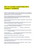 ENT 2113 EXAM 2 QUESTIONS WITH CORRECT ANSWERS