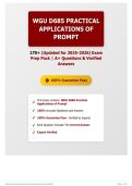 WGU D685 Practical Applications of Prompt 170&plus; &lpar;Updated for 2025-2026&rpar; Exam Prep Pack   A&plus; Questions & Verified Answers